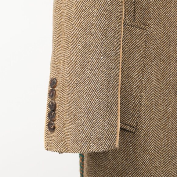 Andersson Bell Chloe Brown Herringbone Back Pleats Coat - Picture 6 of 14